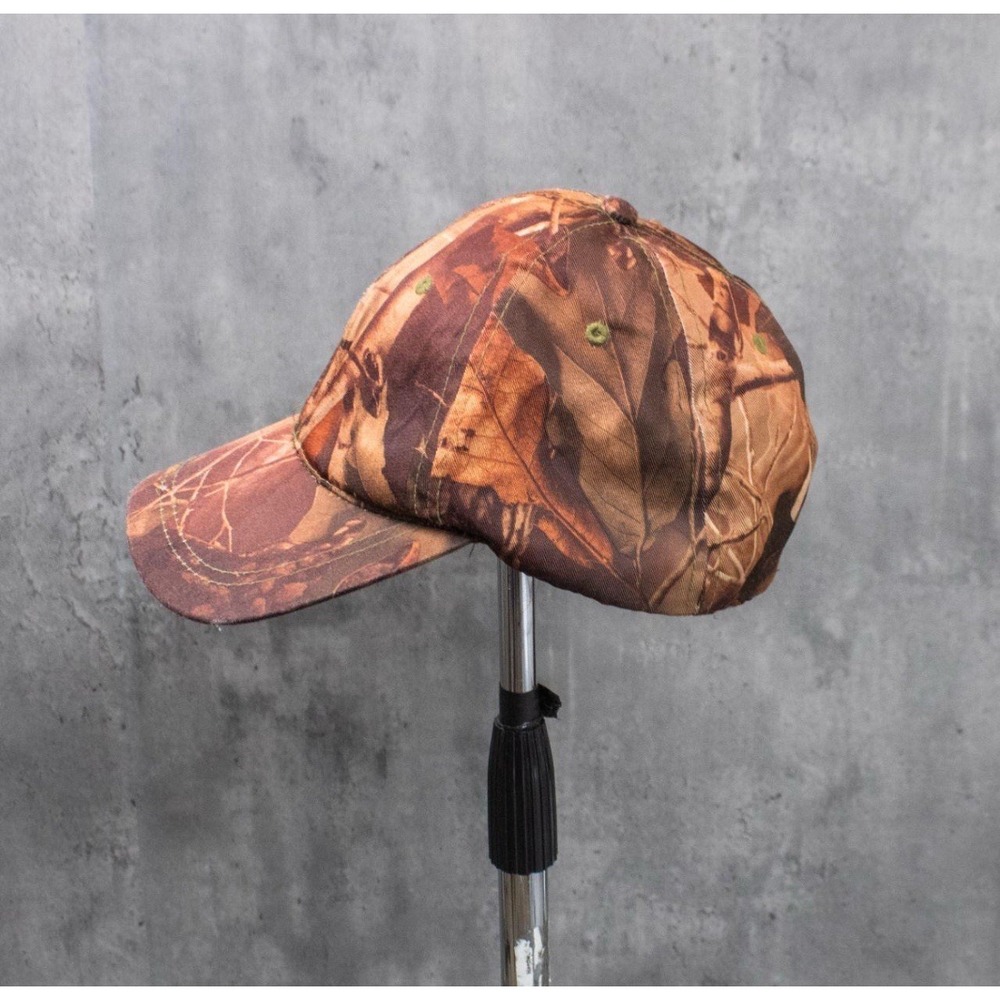 Vintage Y2K 2000's 00's Burnt Fall Real Tree Camo 6 Pannel Hat